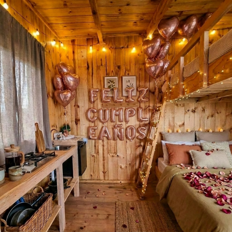 Decoración de cumpleaños romántico