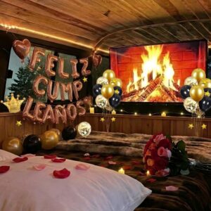 Decoración de cumpleaños romántico en Biciting Mineral del Chico