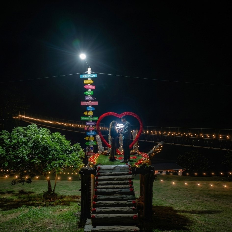 Propuesta de matrimonio en el mirador